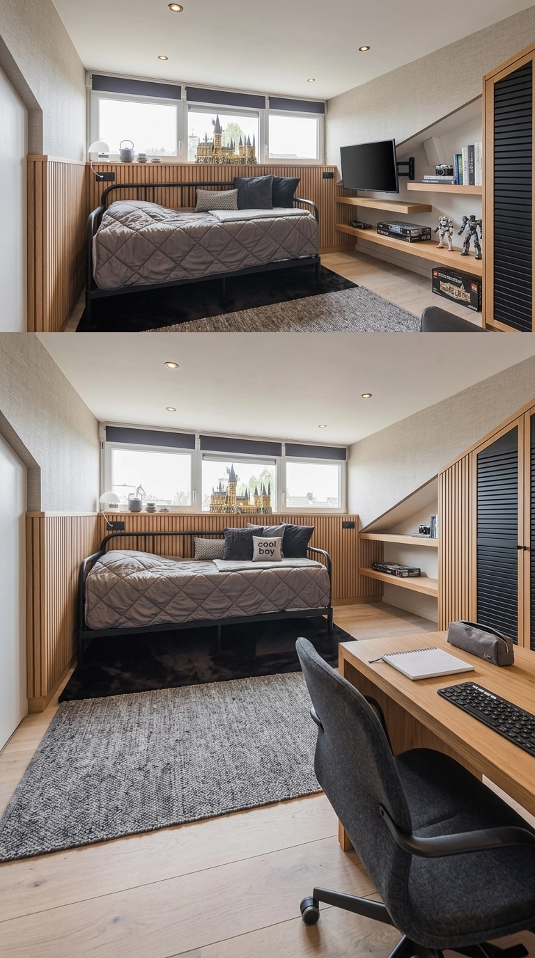 Interior design in Japandi style — Kids Room by GenRoom AI