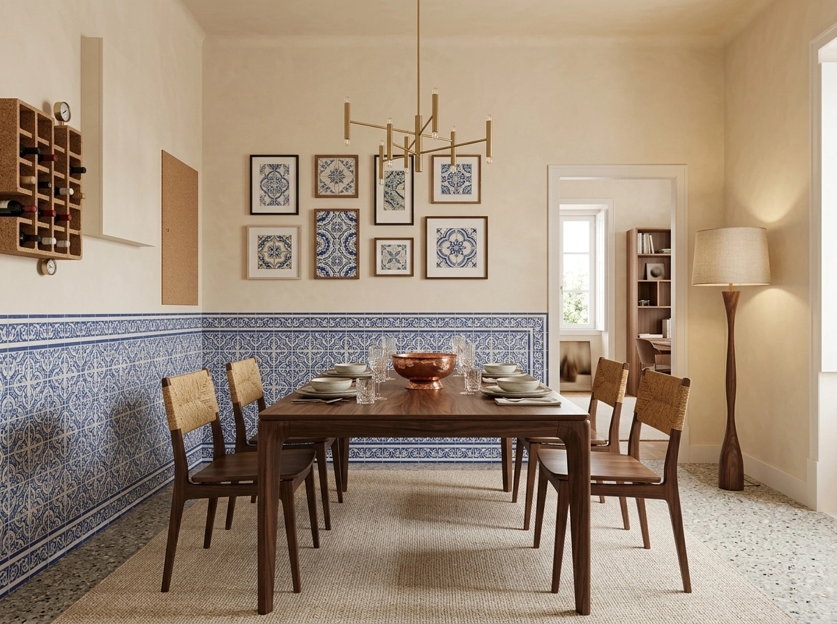 Interior design in Portuguese Modern style — dining_room by GenRoom AI