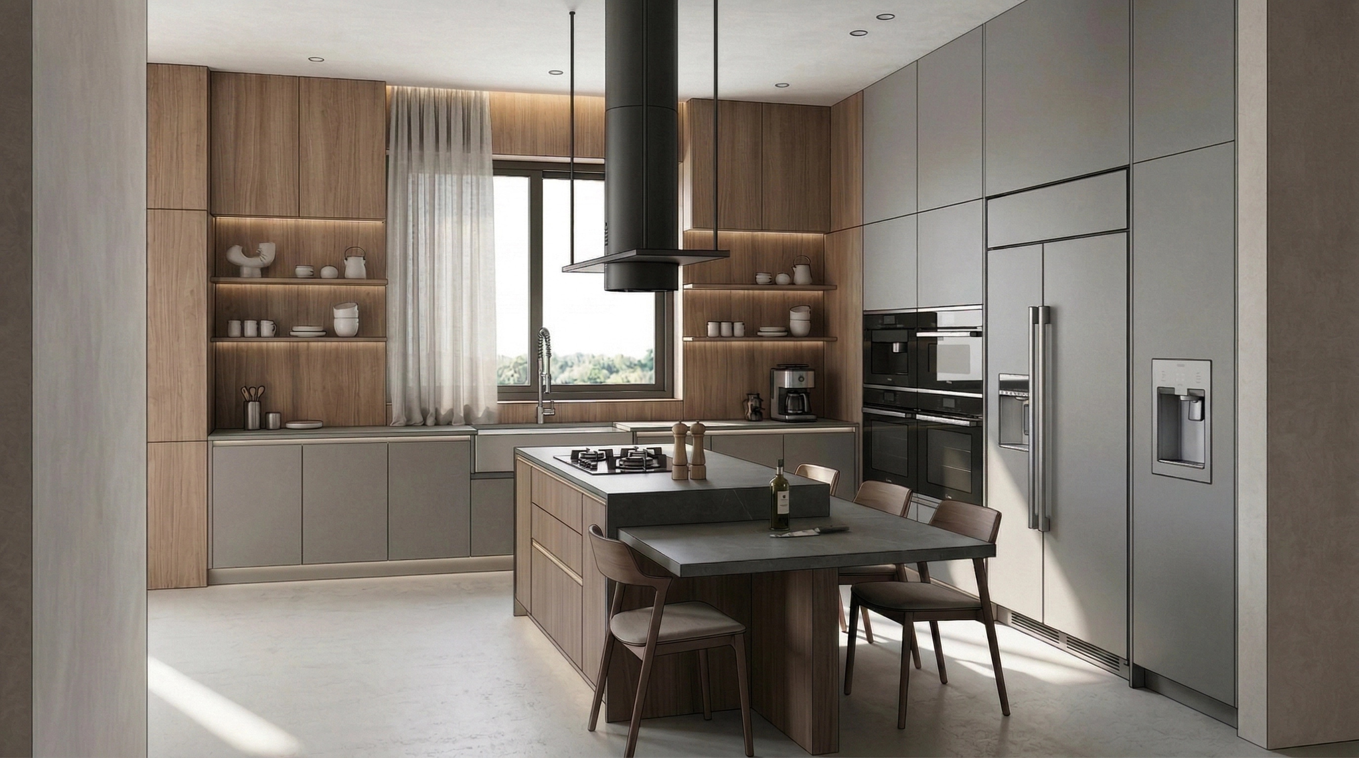 Minimalism Kitchen design — interior photo by GenRoom AI