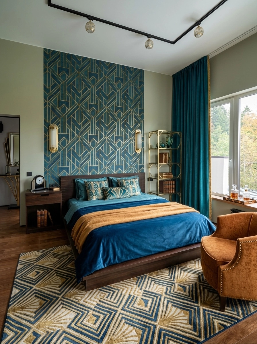 Art Deco Bedroom design — interior photo by GenRoom AI