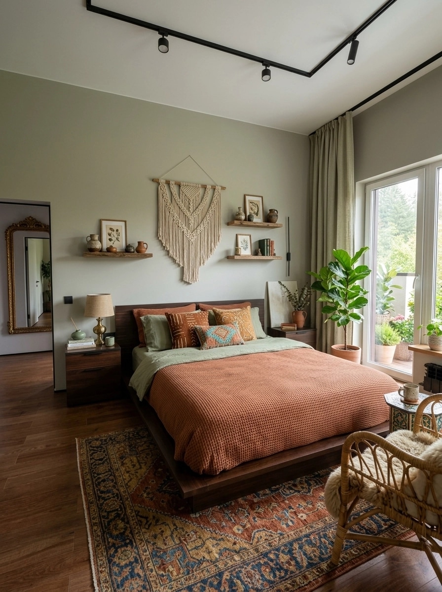 Bohemian Bedroom design — interior photo by GenRoom AI