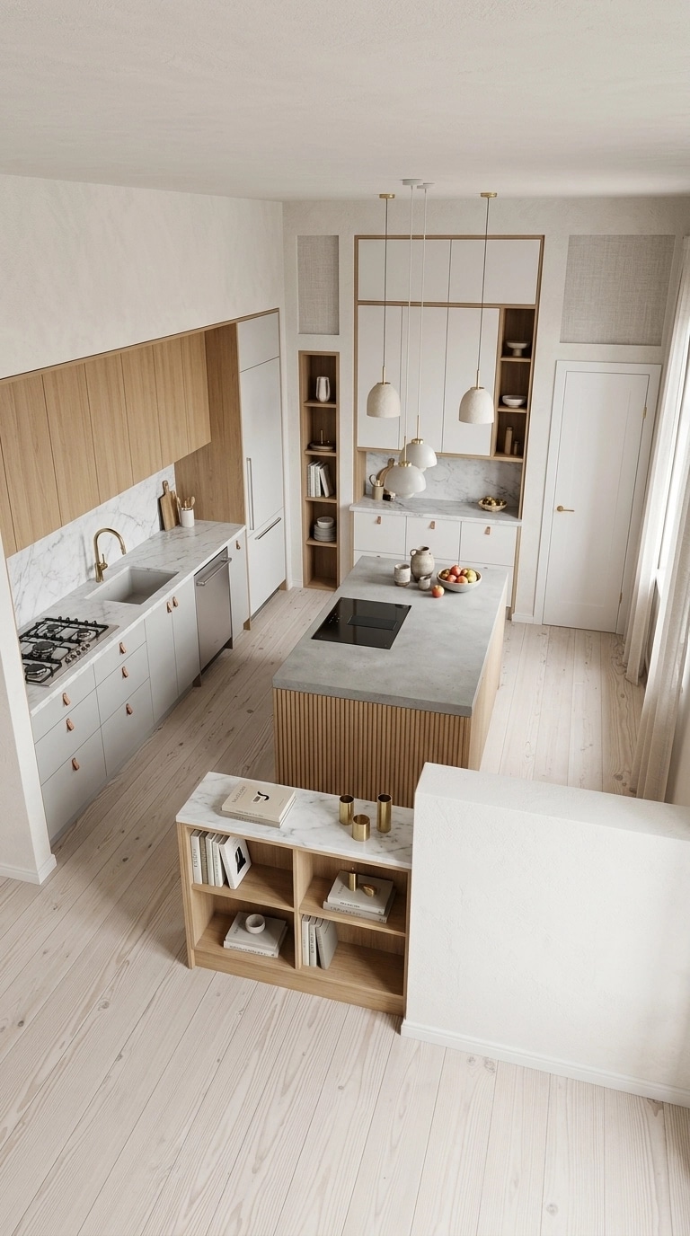 Kitchen interior in Scandinavian style — photo by GenRoom AI
