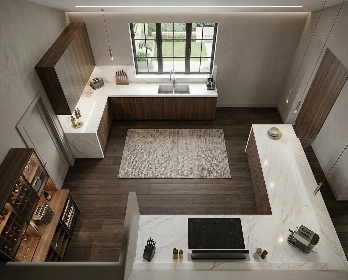 Interior design in Contemporary style — Kitchen by GenRoom AI