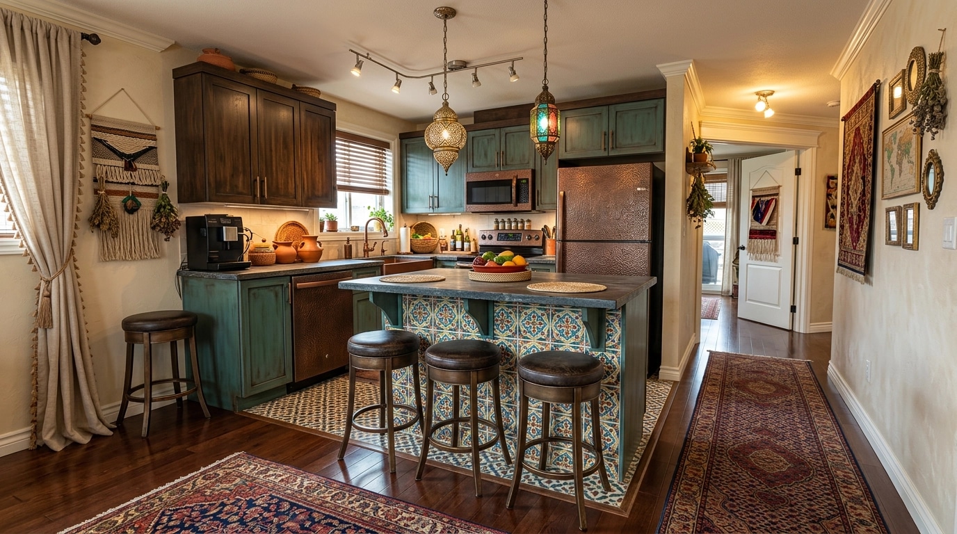 Bohemian Kitchen design — interior photo by GenRoom AI