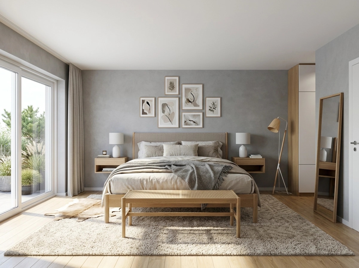 Scandinavian Bedroom design — interior photo by GenRoom AI
