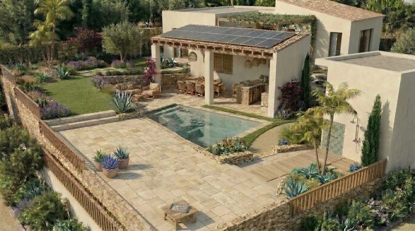 Landscape design in Eco Natural Garden style — Yard by GenRoom AI