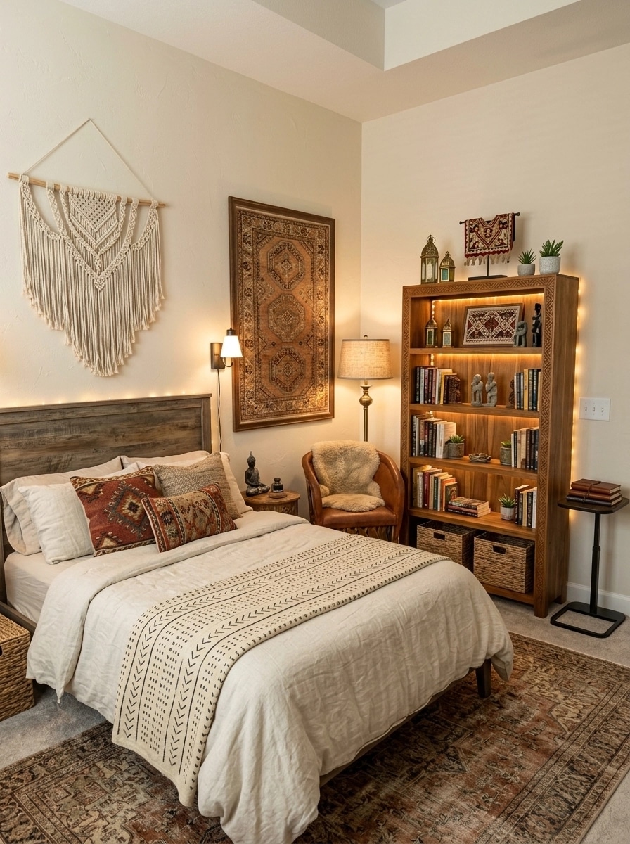 Bohemian Bedroom design — interior photo by GenRoom AI