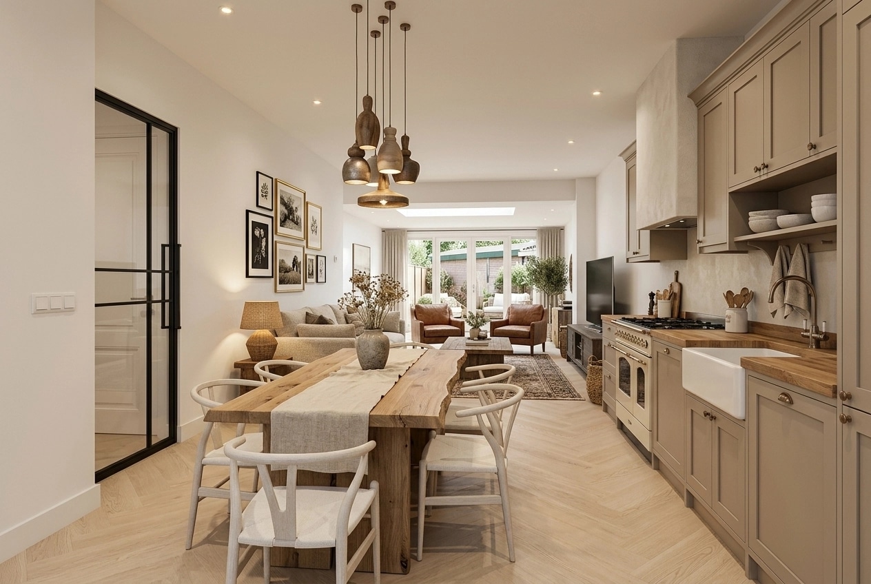 Interior design in Modern Farmhouse style — dining_room by GenRoom AI