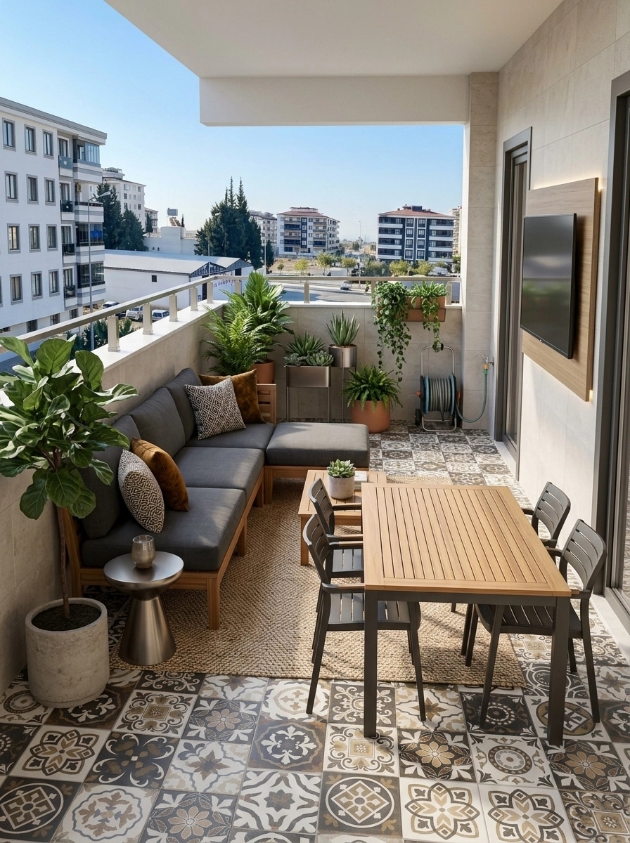 Interior design in Contemporary style — balcony by GenRoom AI