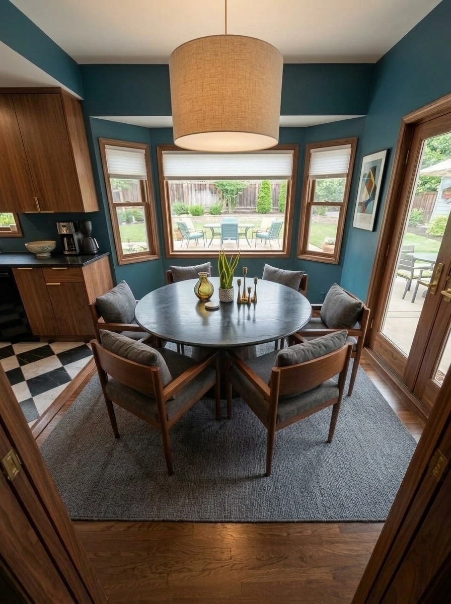 Design d'intérieur en style Mid-Century Modern — dining_room par GenRoom AI