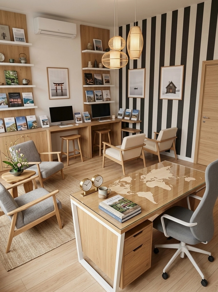 Japandi Office design — interior photo by GenRoom AI