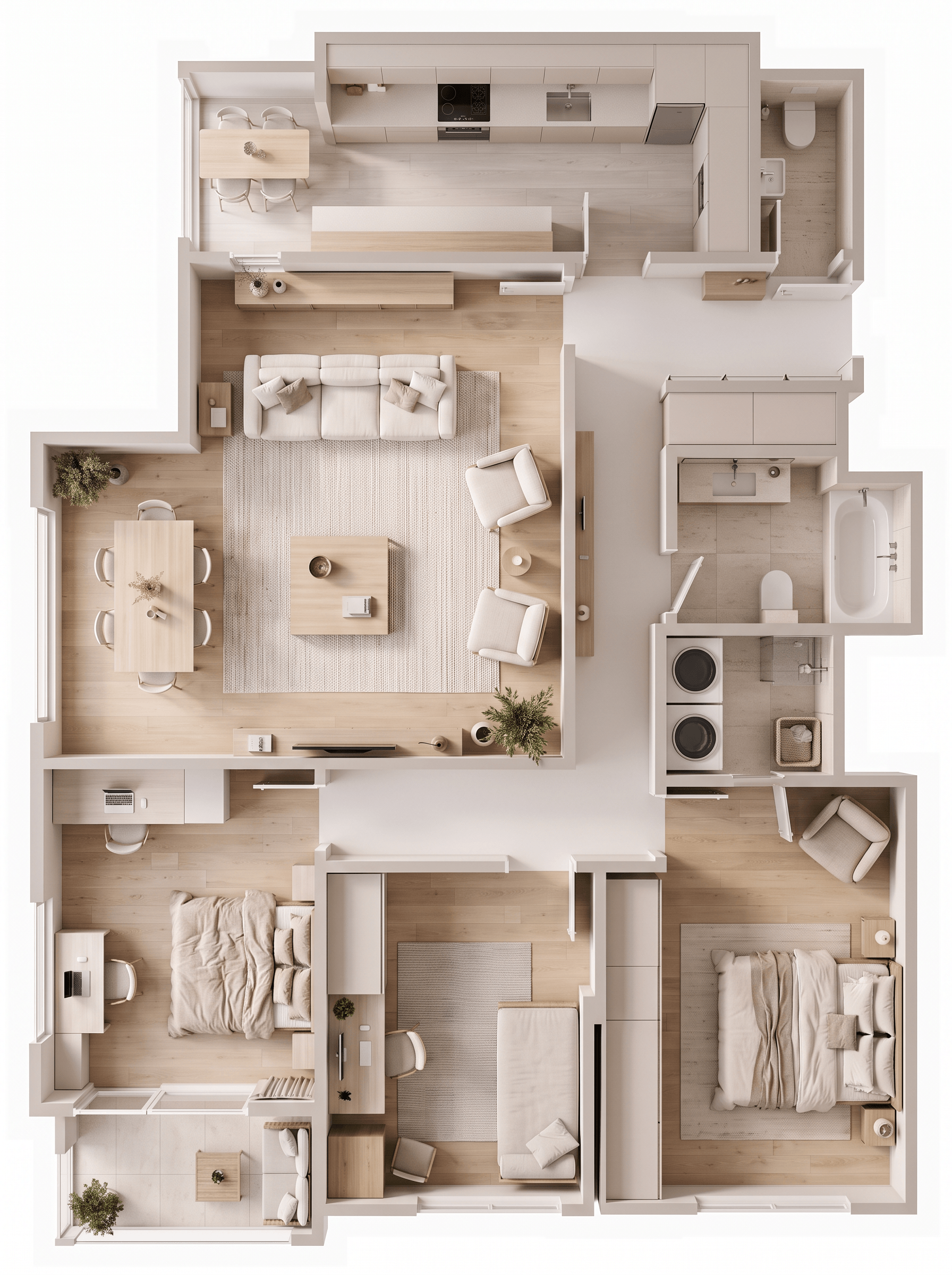 Interior design in Minimalism style — Living Room by GenRoom AI