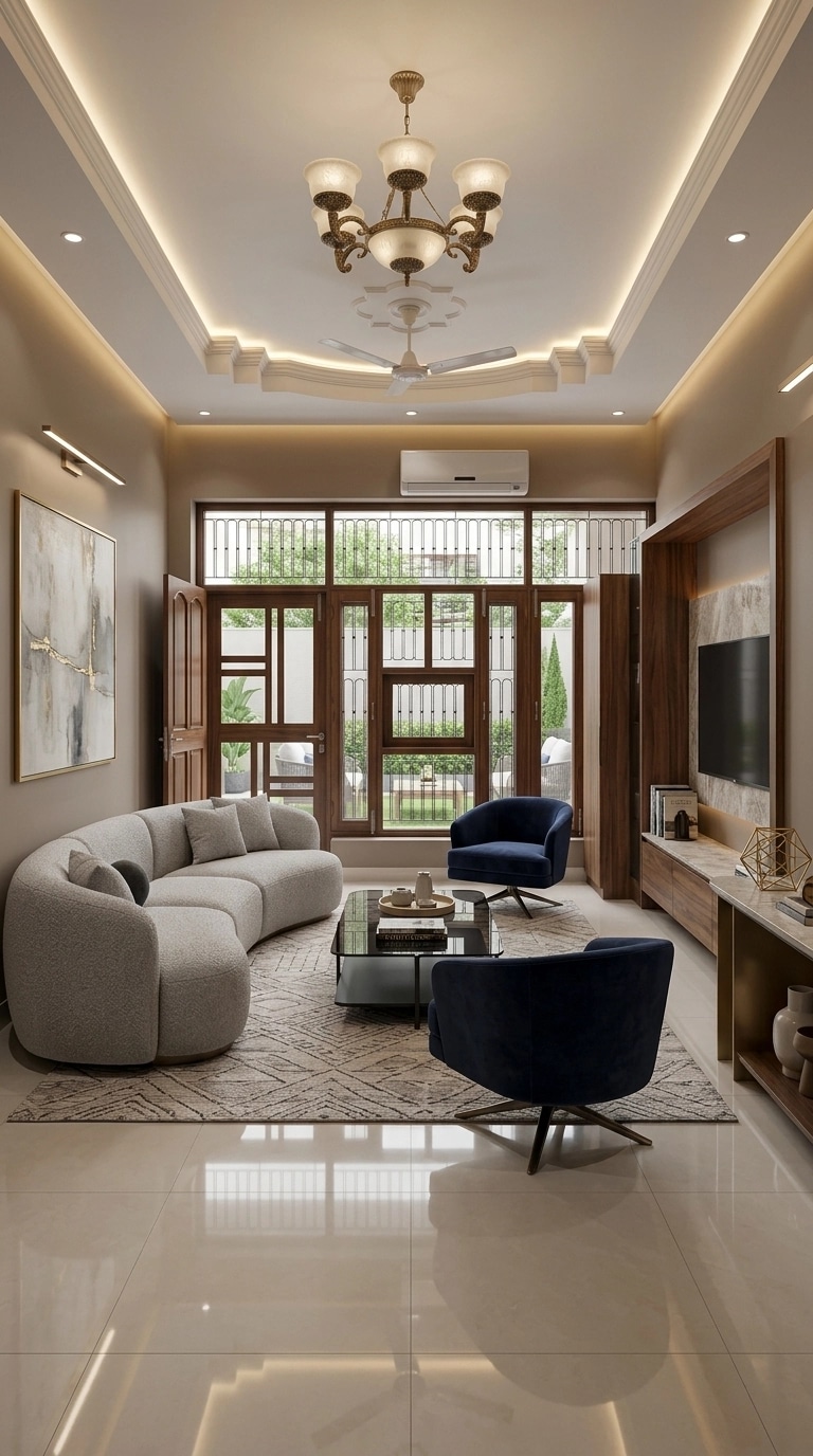Interior design in Contemporary style — Living Room by GenRoom AI