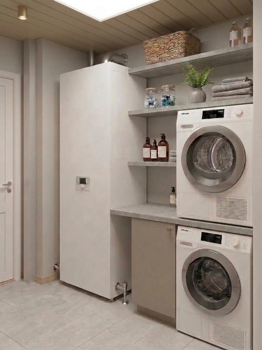 Interior design in Scandinavian style — laundry by GenRoom AI