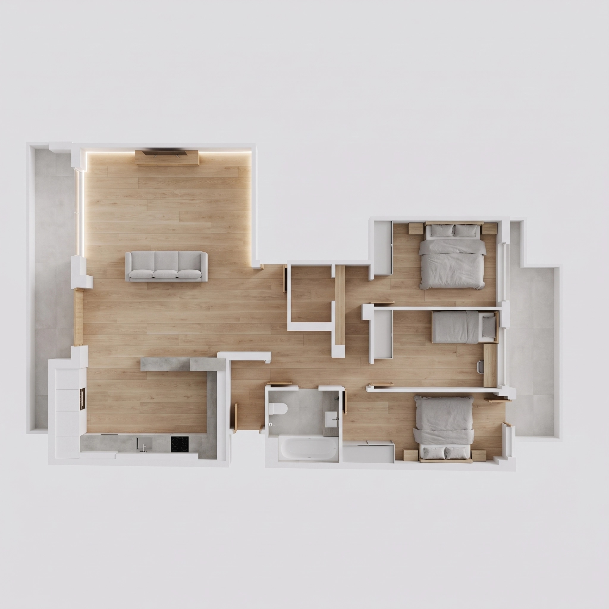 Minimalism Living Room design — interior photo by GenRoom AI