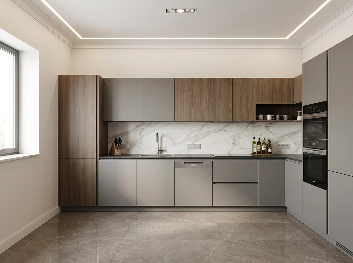 Kitchen interior in Contemporary style — photo by GenRoom AI