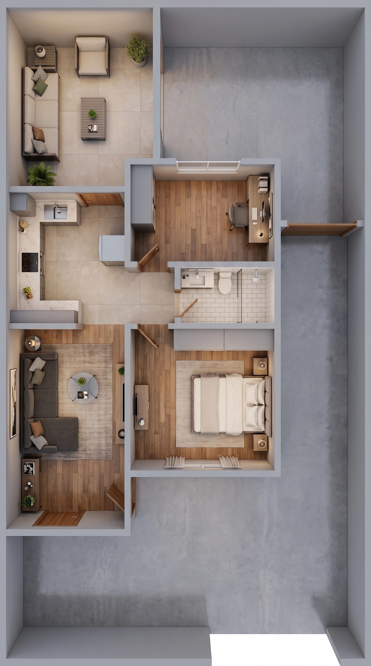 Interior design in Contemporary style — Living Room by GenRoom AI