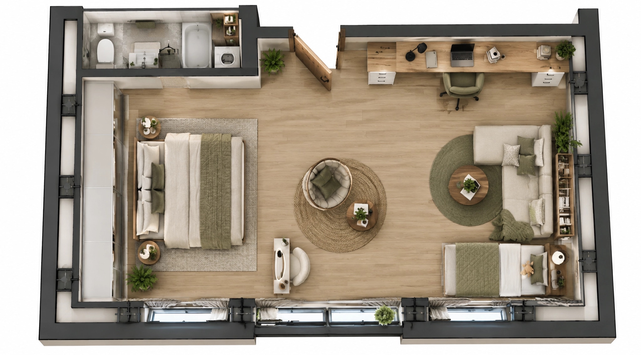 Interior design in Contemporary style — Living Room by GenRoom AI