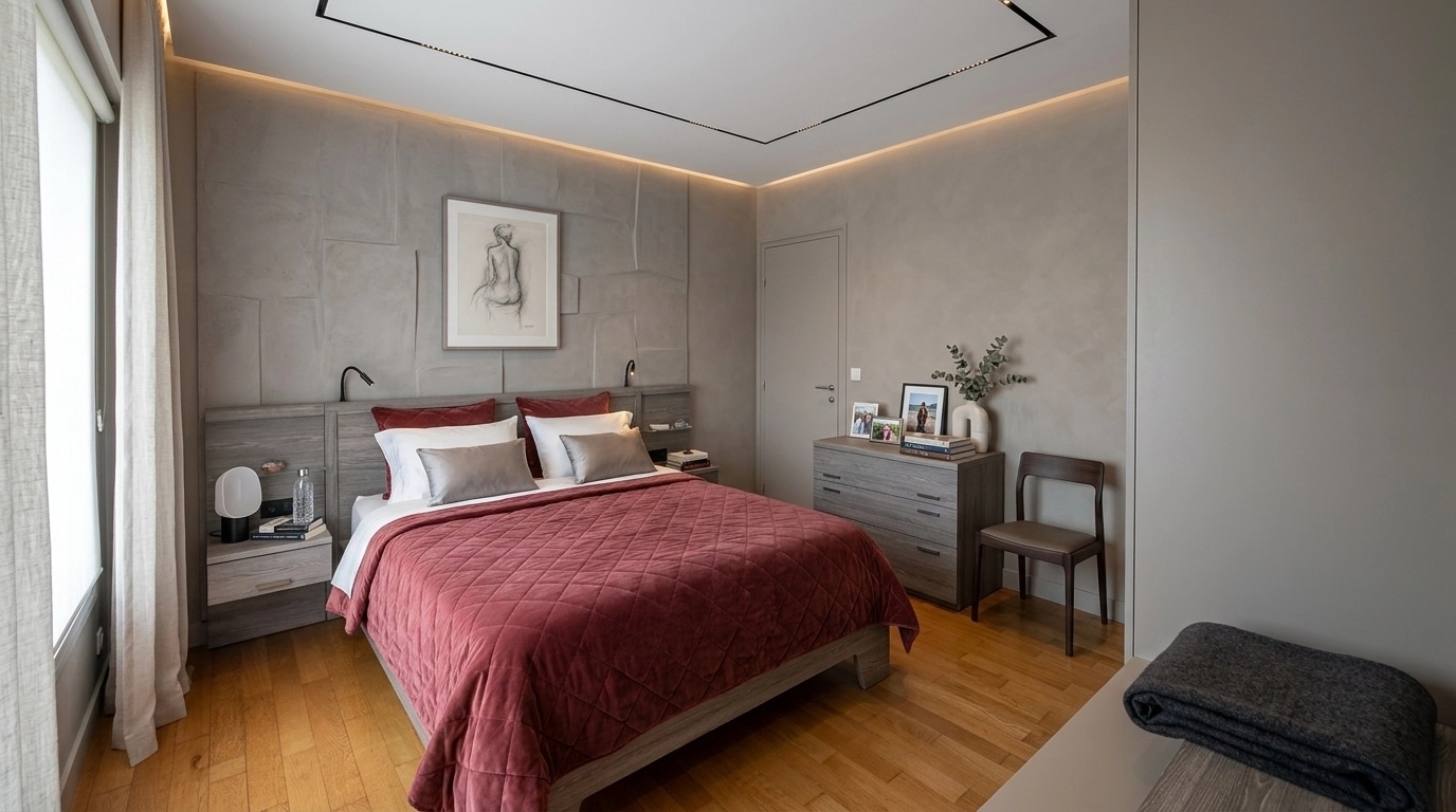 Contemporary Bedroom design — interior photo by GenRoom AI