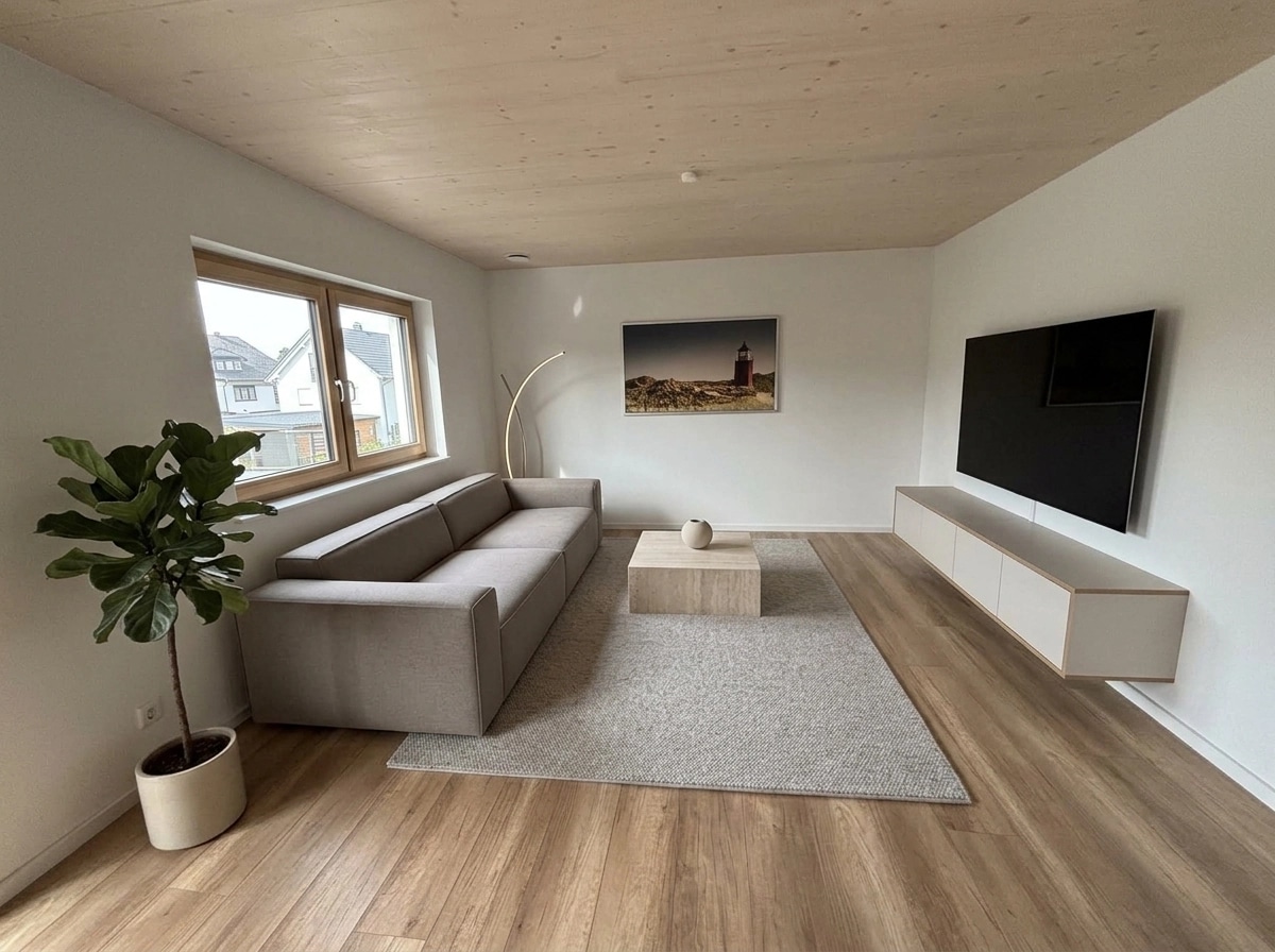 Minimalism Living Room design — interior photo by GenRoom AI