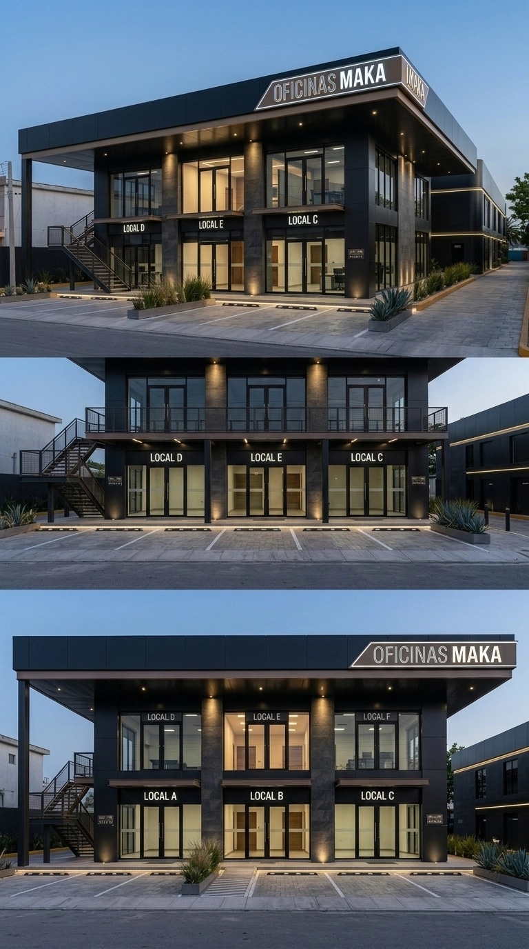 Facade design in Blacktec Facade style — Facade by GenRoom AI