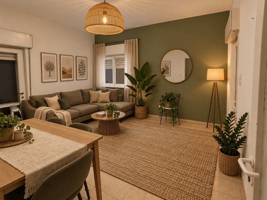 Interior design in Rustic style — Living Room by GenRoom AI