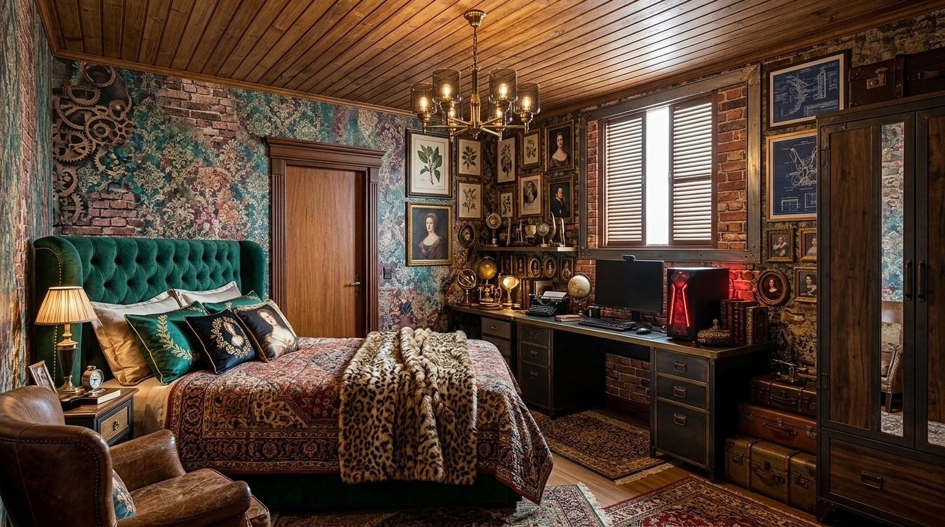 Maximalist Bedroom design — interior photo by GenRoom AI