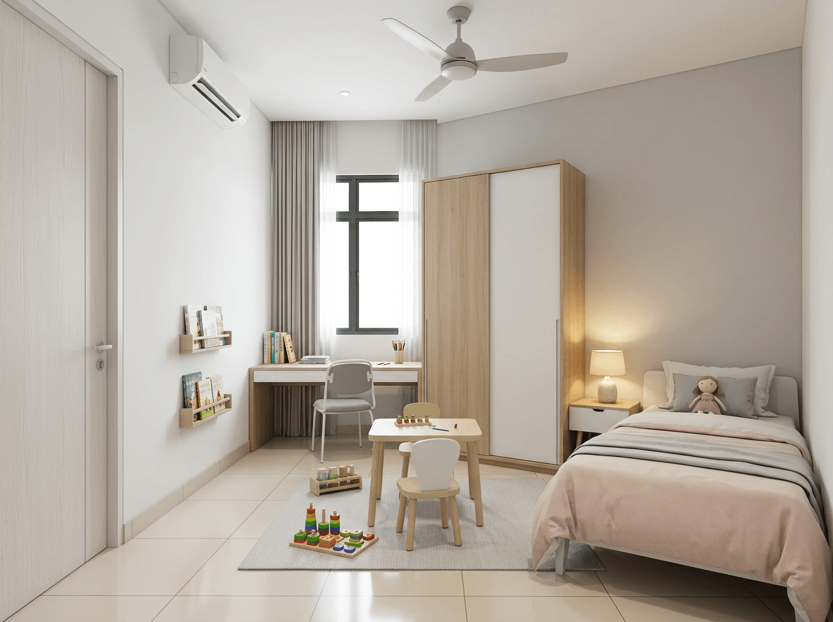Interior design in Minimalism style — Kids Room by GenRoom AI