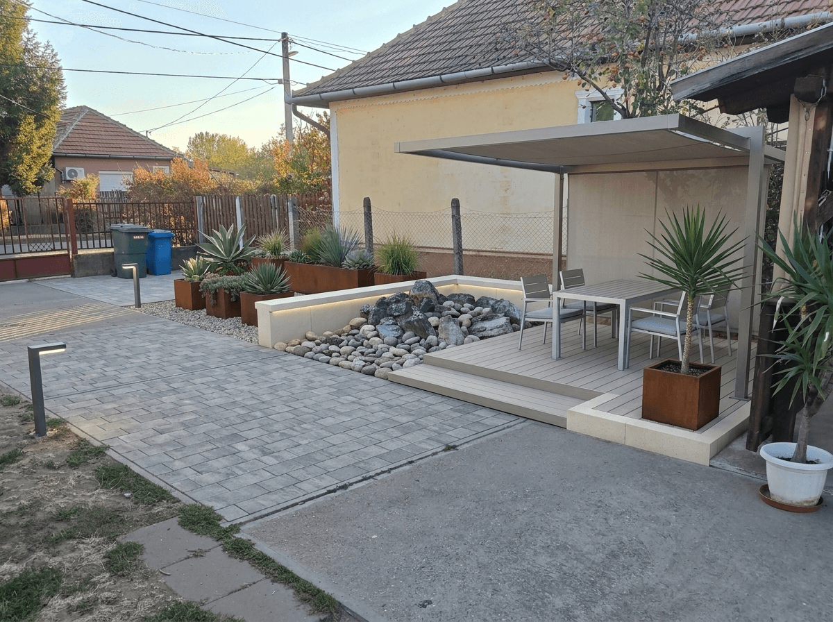 تصميم المناظر الطبيعية بنمط Contemporary Yard — الحديقة من GenRoom AI