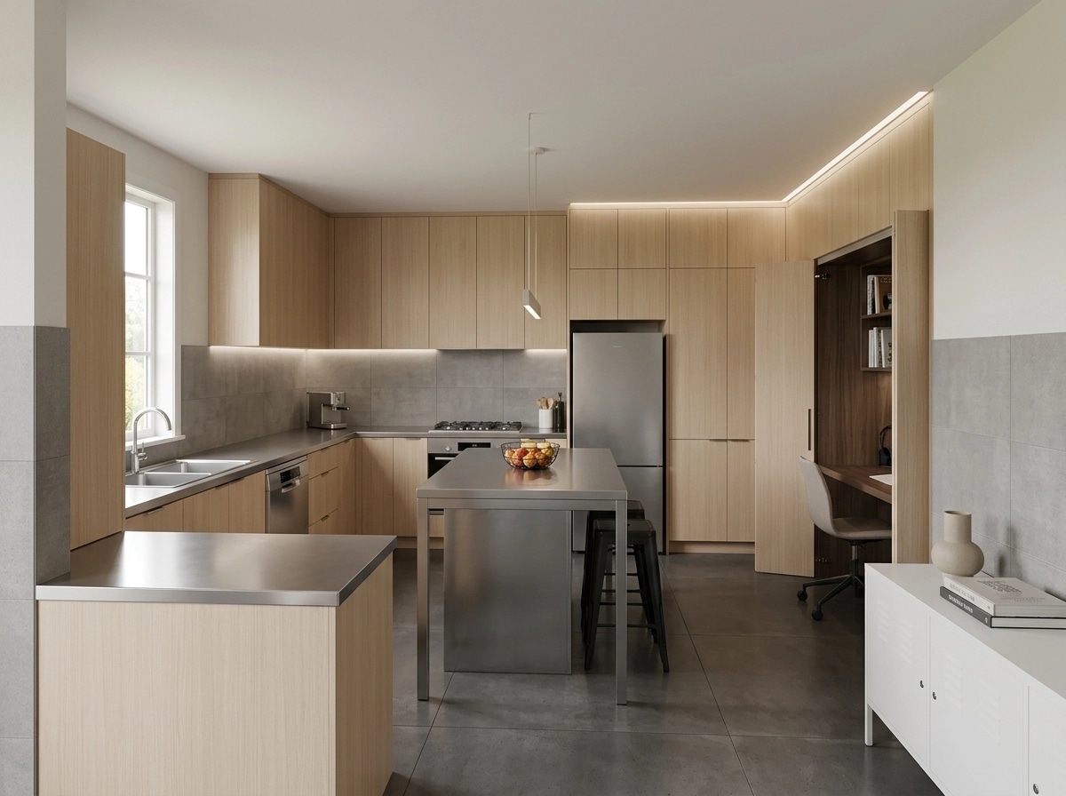Minimalism Kitchen design — interior photo by GenRoom AI