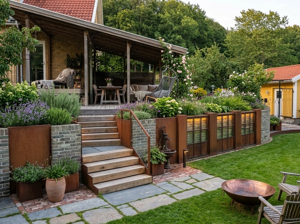 Country Rustic Garden Yard design — yard photo by GenRoom AI