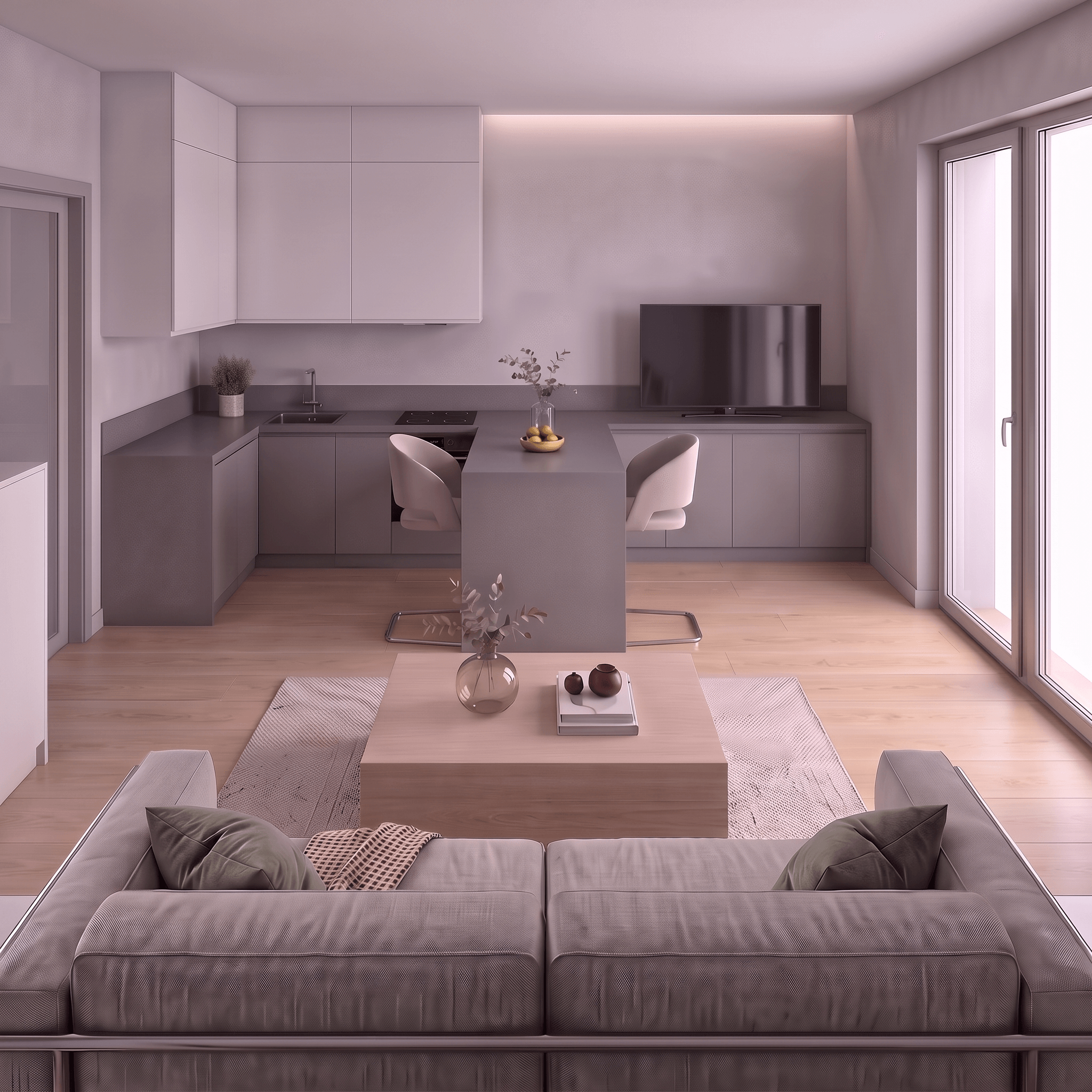 Minimalism Living Room design — interior photo by GenRoom AI