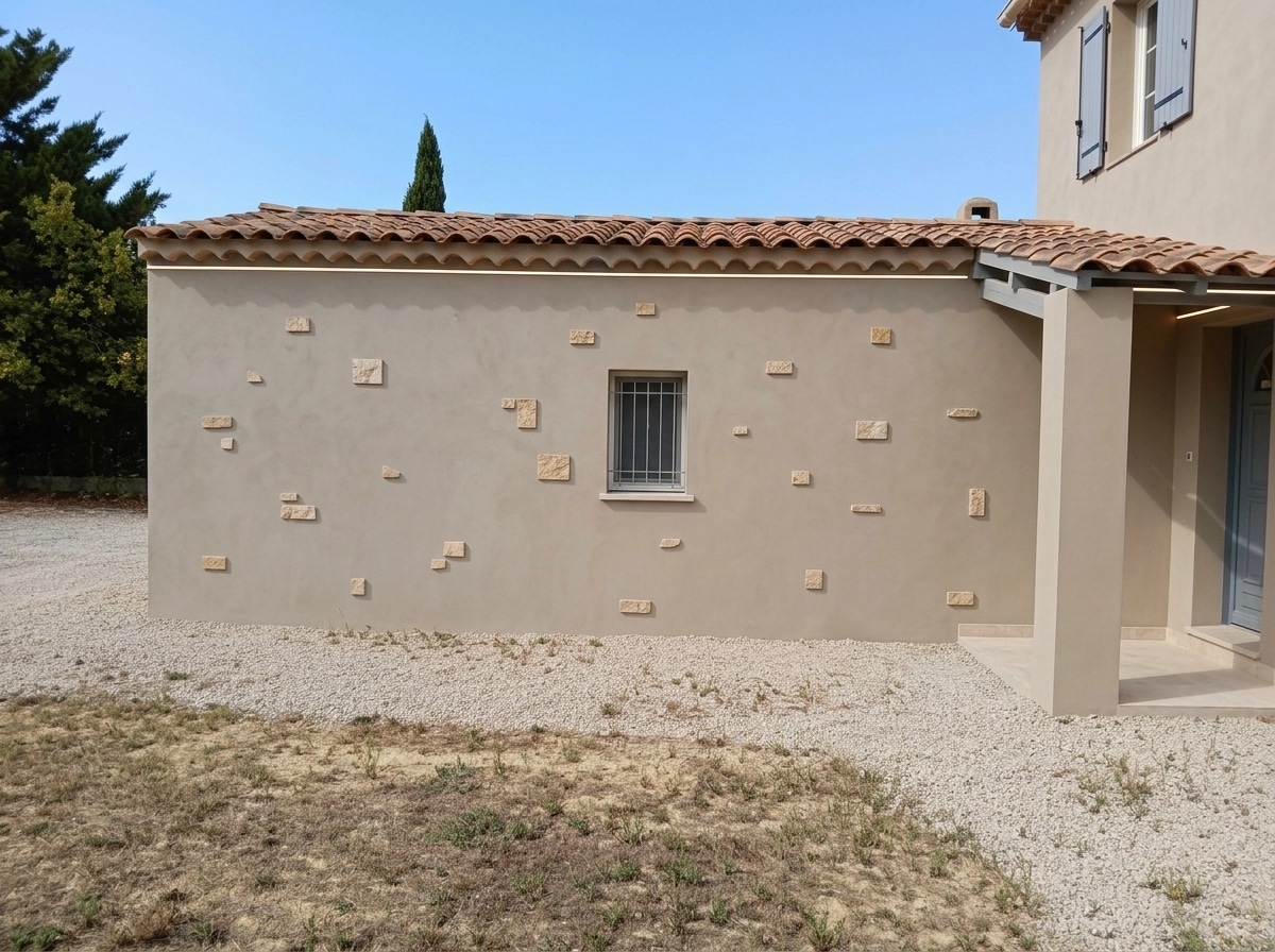 Facade design in Minimalist Facade style — photo by GenRoom AI