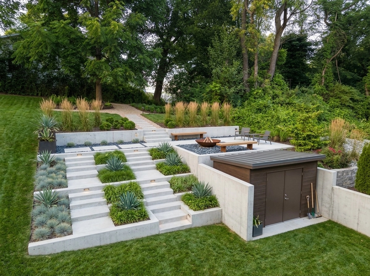 Landscape design in Minimalist Yard style — Yard by GenRoom AI