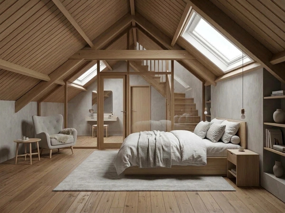 Scandinavian Bedroom design — interior photo by GenRoom AI