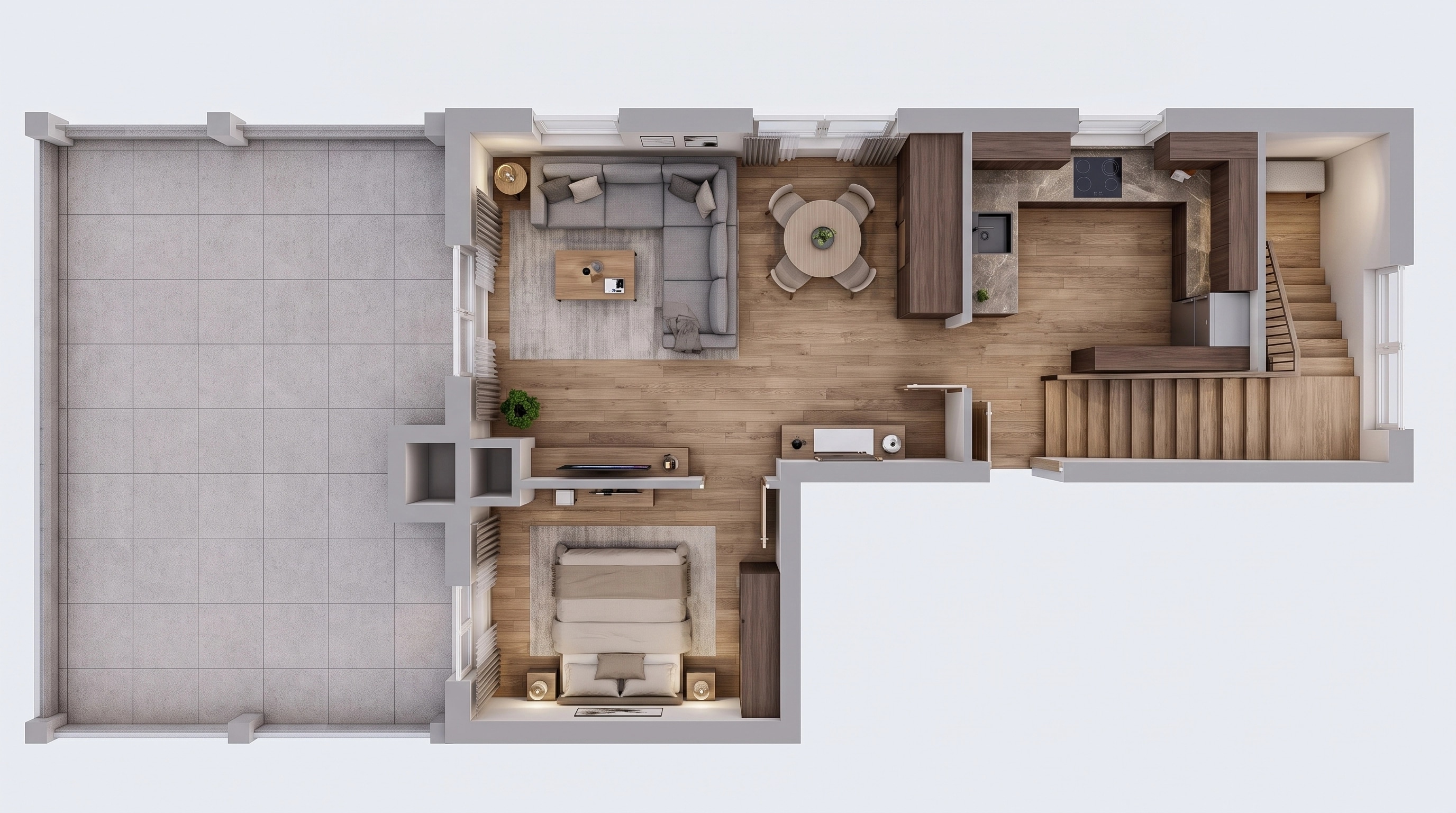 Interior design in Contemporary style — Living Room by GenRoom AI