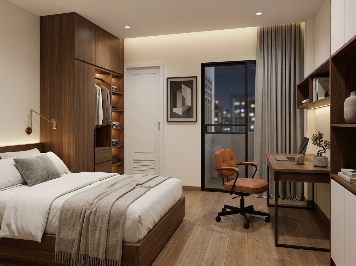Minimalism Bedroom design — interior photo by GenRoom AI