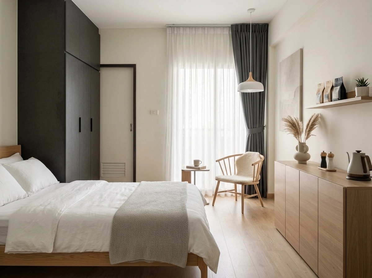 Interior design in Scandinavian style — Bedroom by GenRoom AI