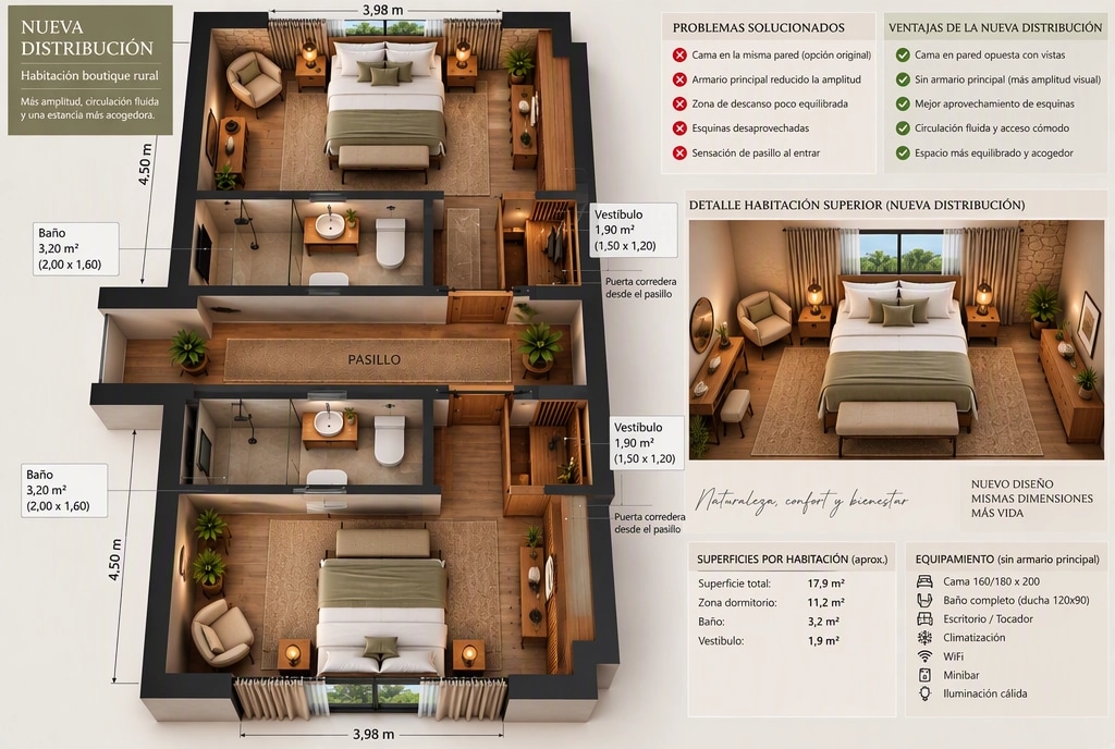 Interior design in Modern Farmhouse style — hotel_room by GenRoom AI