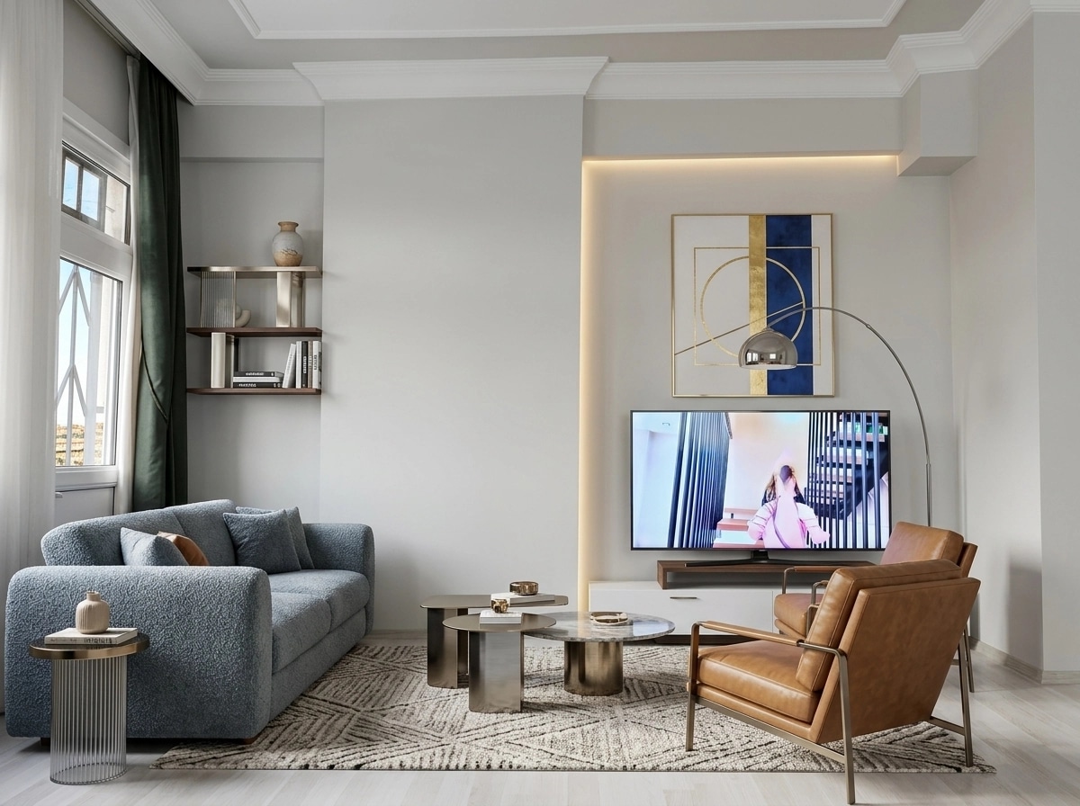 Interior design in Contemporary style — Living Room by GenRoom AI