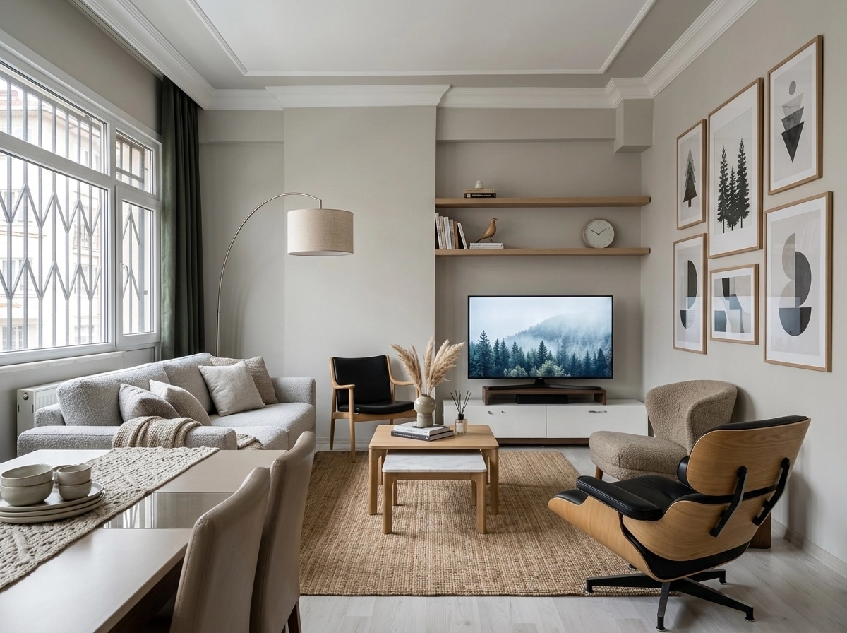 Interior design in Scandinavian style — Living Room by GenRoom AI