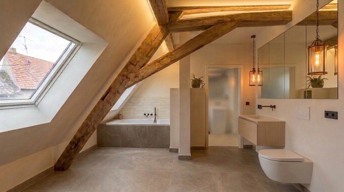 Interior design in Modern Farmhouse style — Bathroom by GenRoom AI