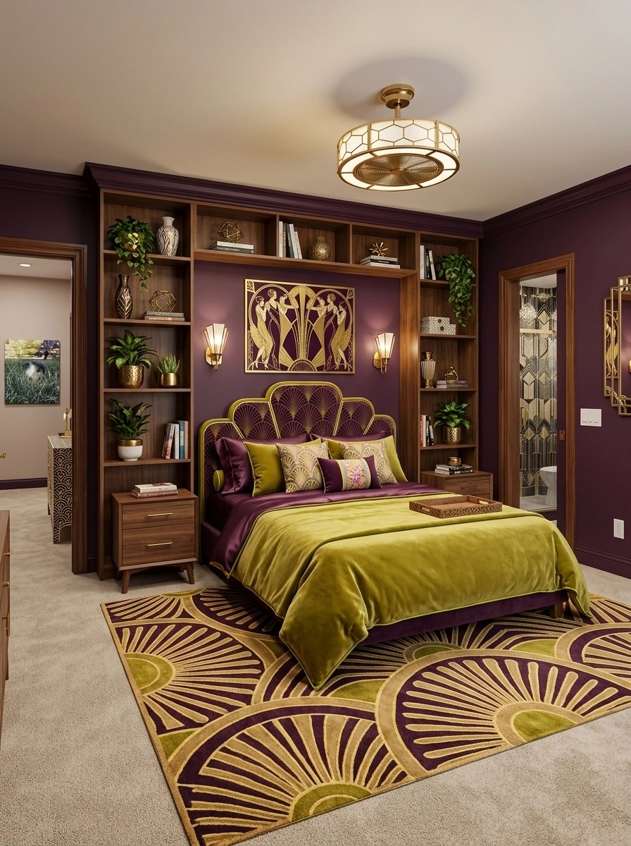 Art Deco Yatak Odası design — interior photo by GenRoom AI