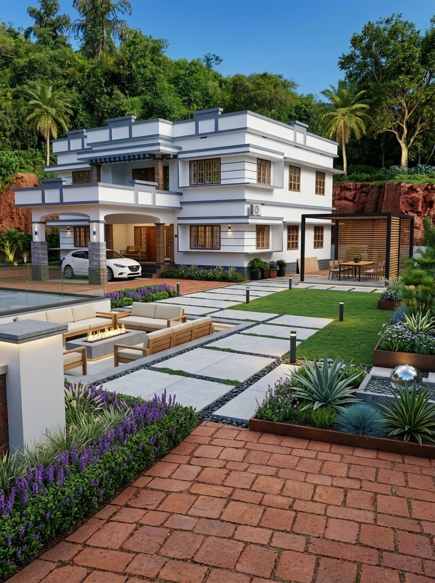 Landscape design in Contemporary Yard style — Yard by GenRoom AI