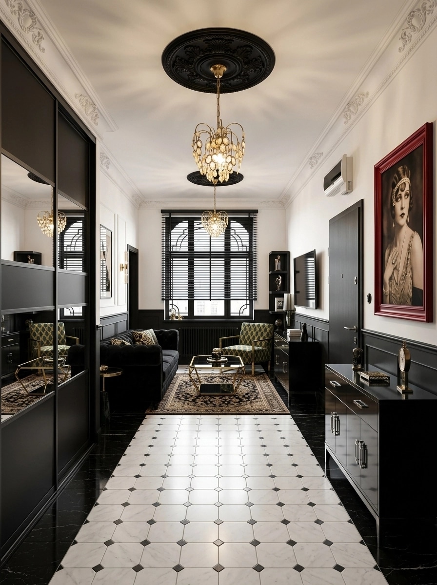Art Deco Living Room design — interior photo by GenRoom AI