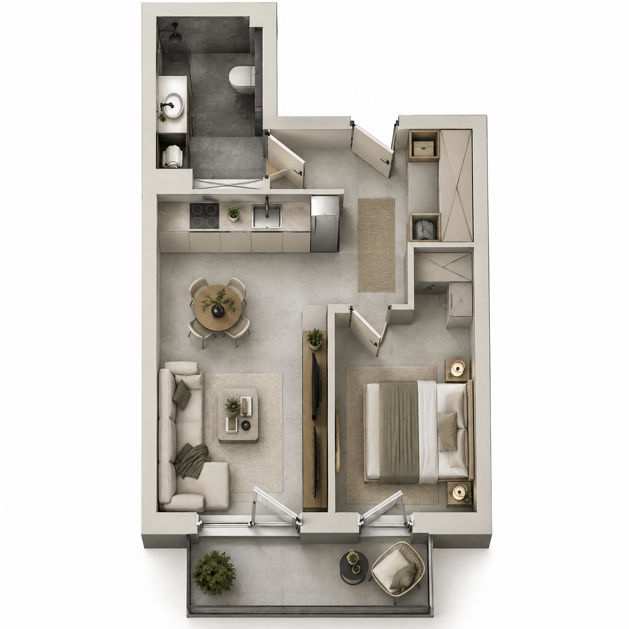 Minimalism Oturma Odası design — interior photo by GenRoom AI