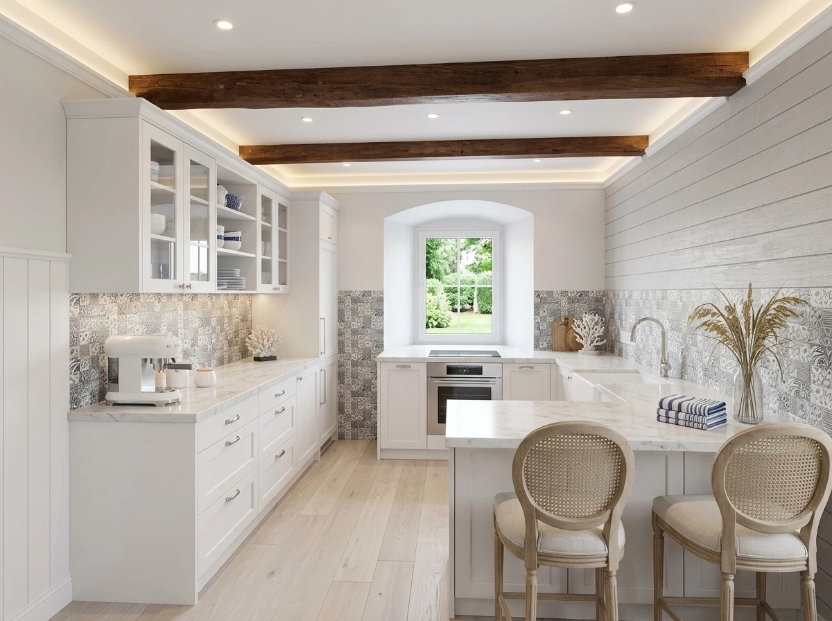Interior design in Coastal / Hamptons style — Kitchen by GenRoom AI