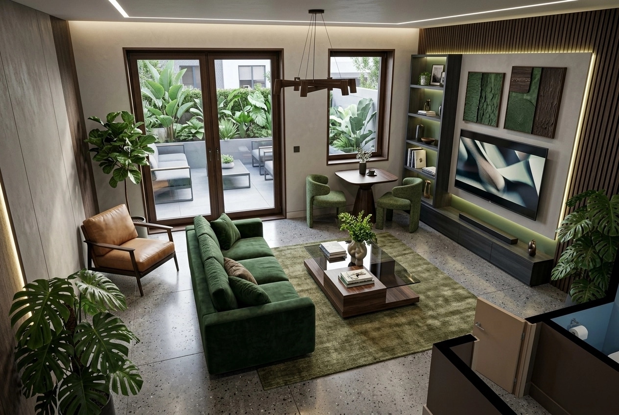 Interior design in Contemporary style — Living Room by GenRoom AI