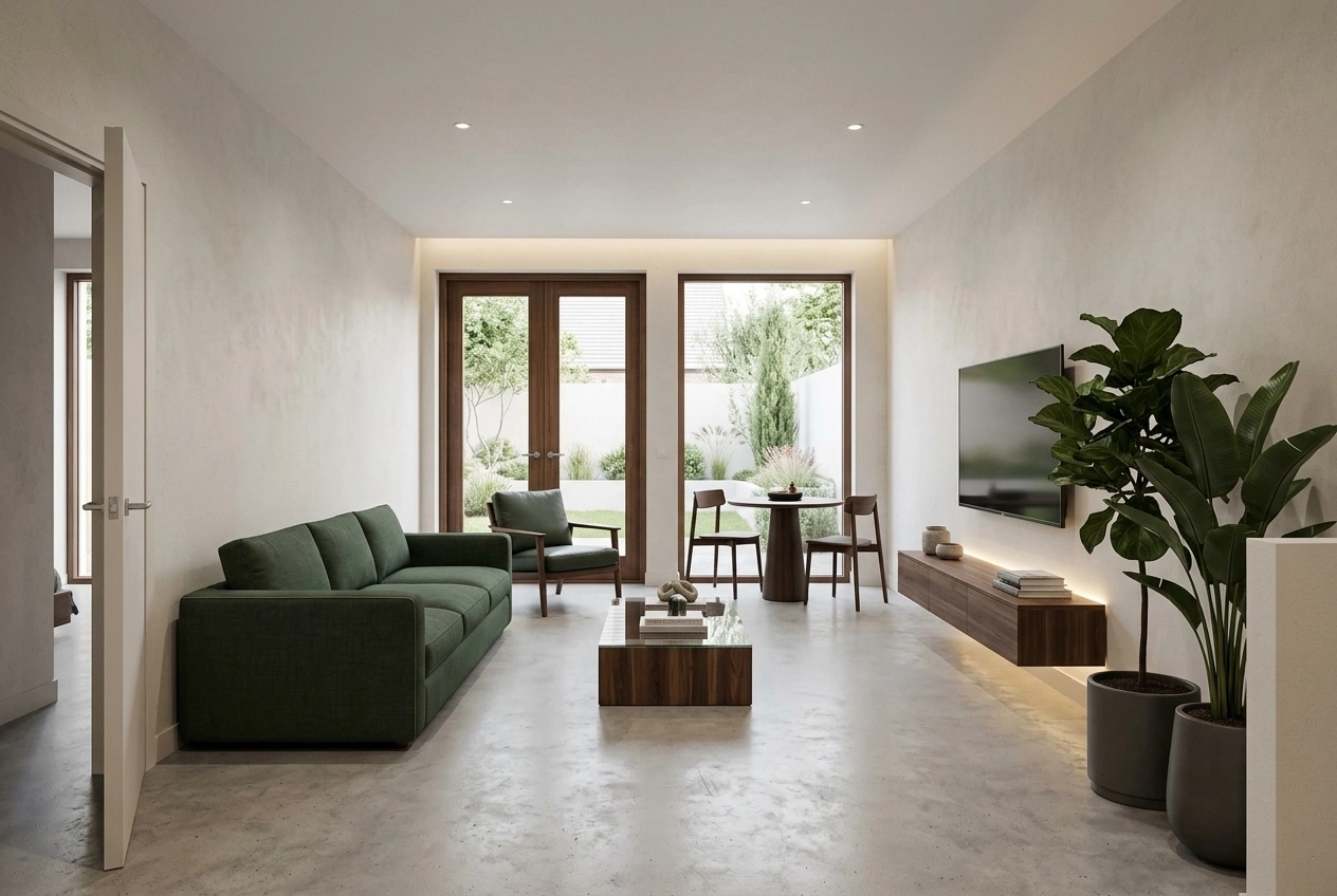 Minimalism Living Room design — interior photo by GenRoom AI