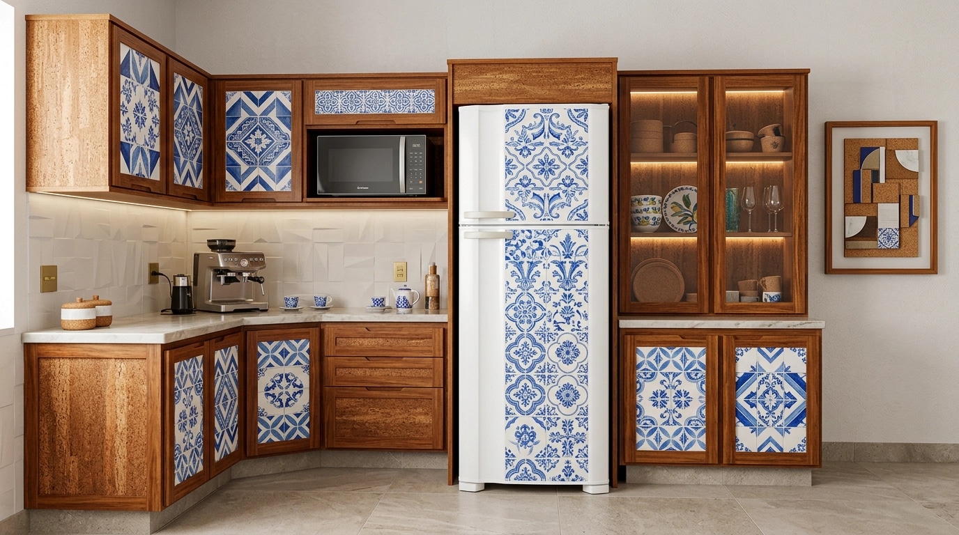 Kitchen interior in Portuguese Modern style — photo by GenRoom AI